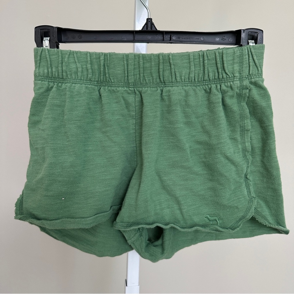 Victoria secret PINK green curve hem sweat shorts XS - Picture 1 of 3
